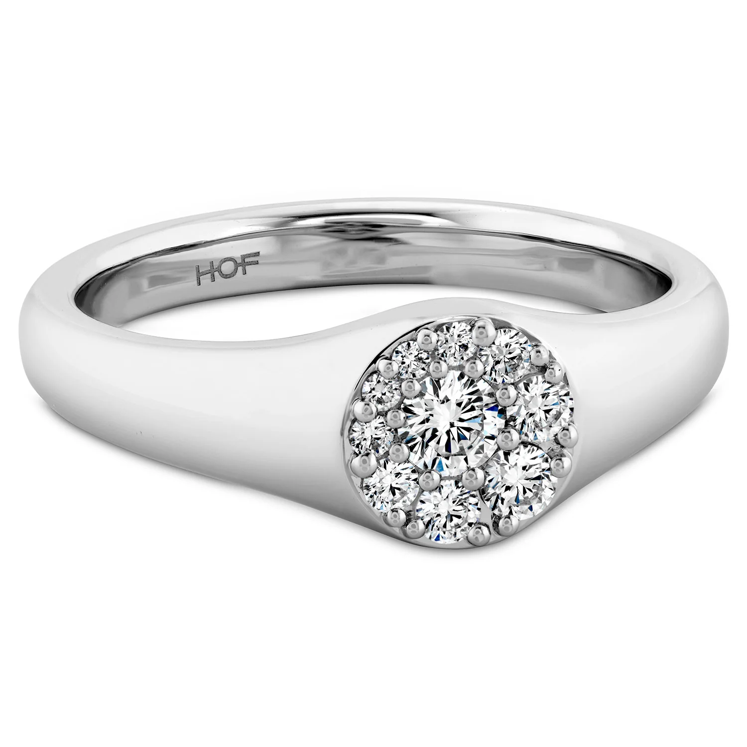 Hearts On Fire 18K Tessa Circle Diamond Signet Ring - Image 3