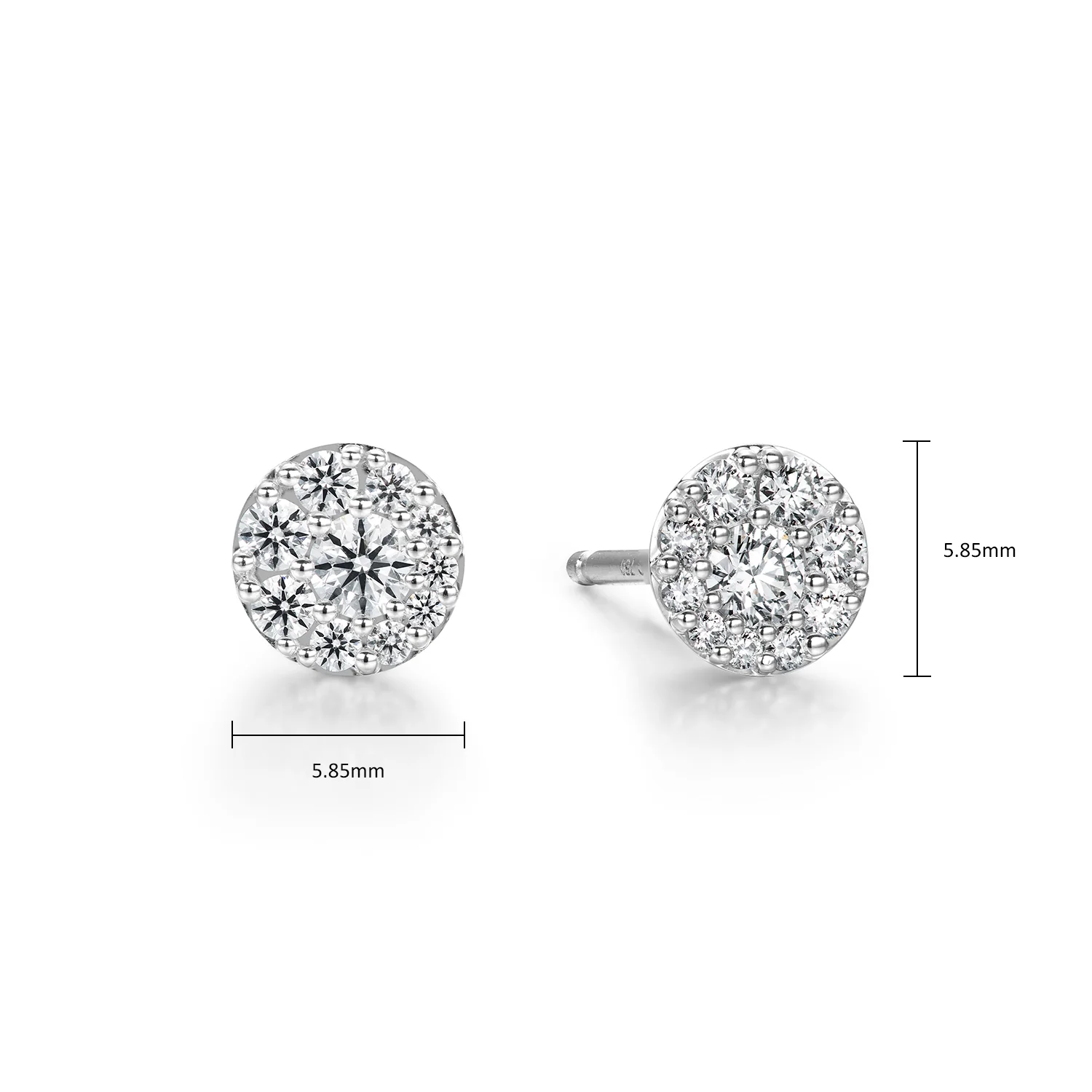 Hearts On Fire 18K Tessa Diamond Circle Stud Earrings - 0.34ctw - Image 3