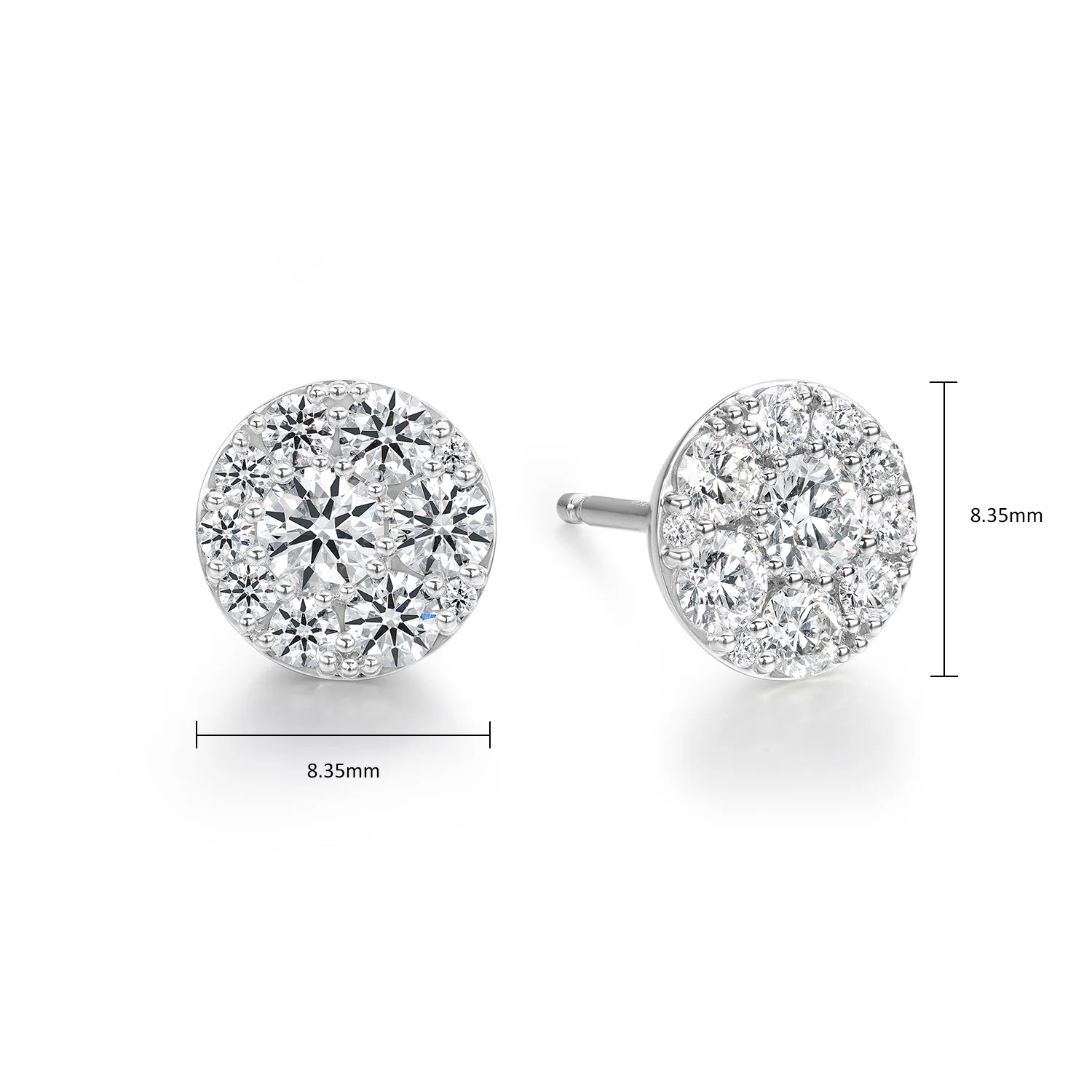 Hearts On Fire 18K Tessa Diamond Circle Stud Earrings - 1.02ctw - Image 3