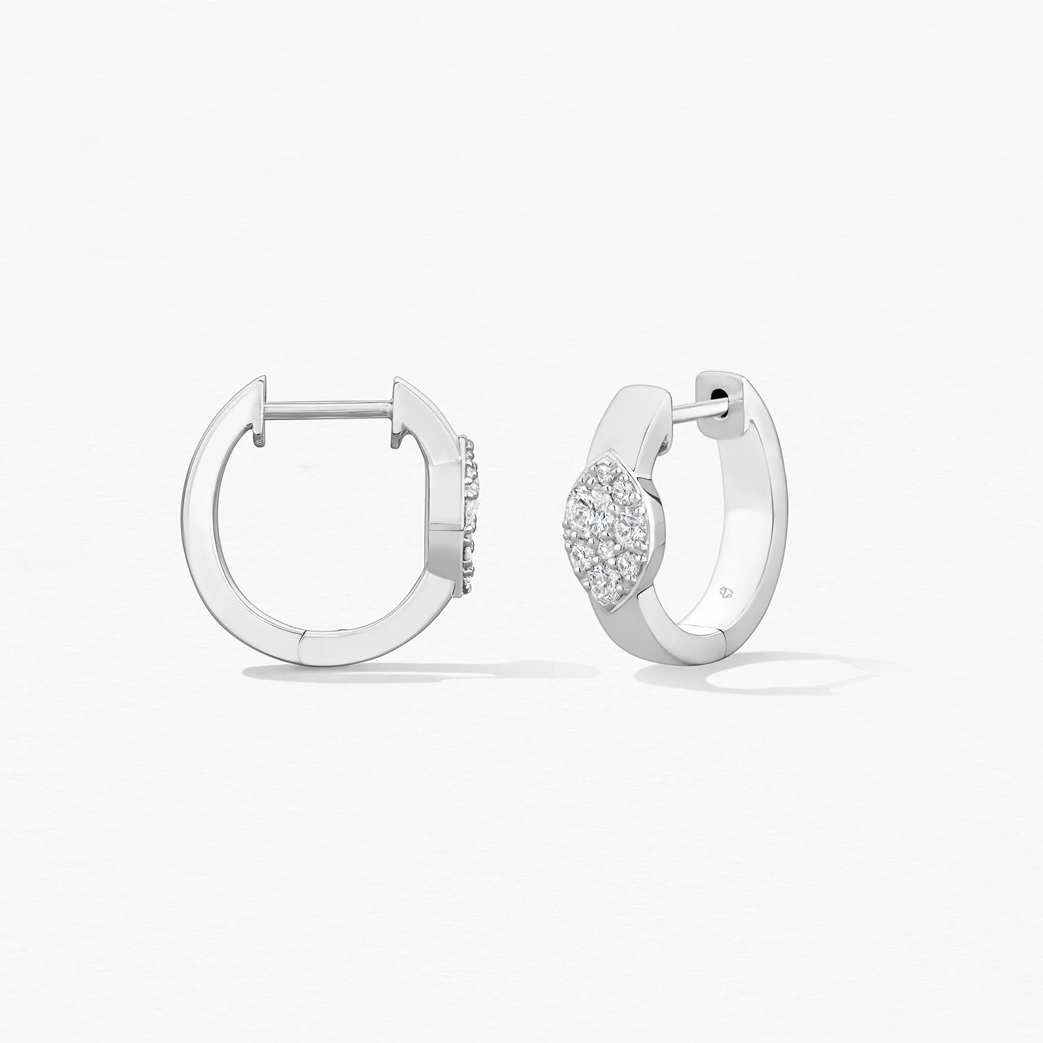 Hearts On Fire 18K Tessa Navette Diamond Huggie Earrings - 0.32ctw - Image 2