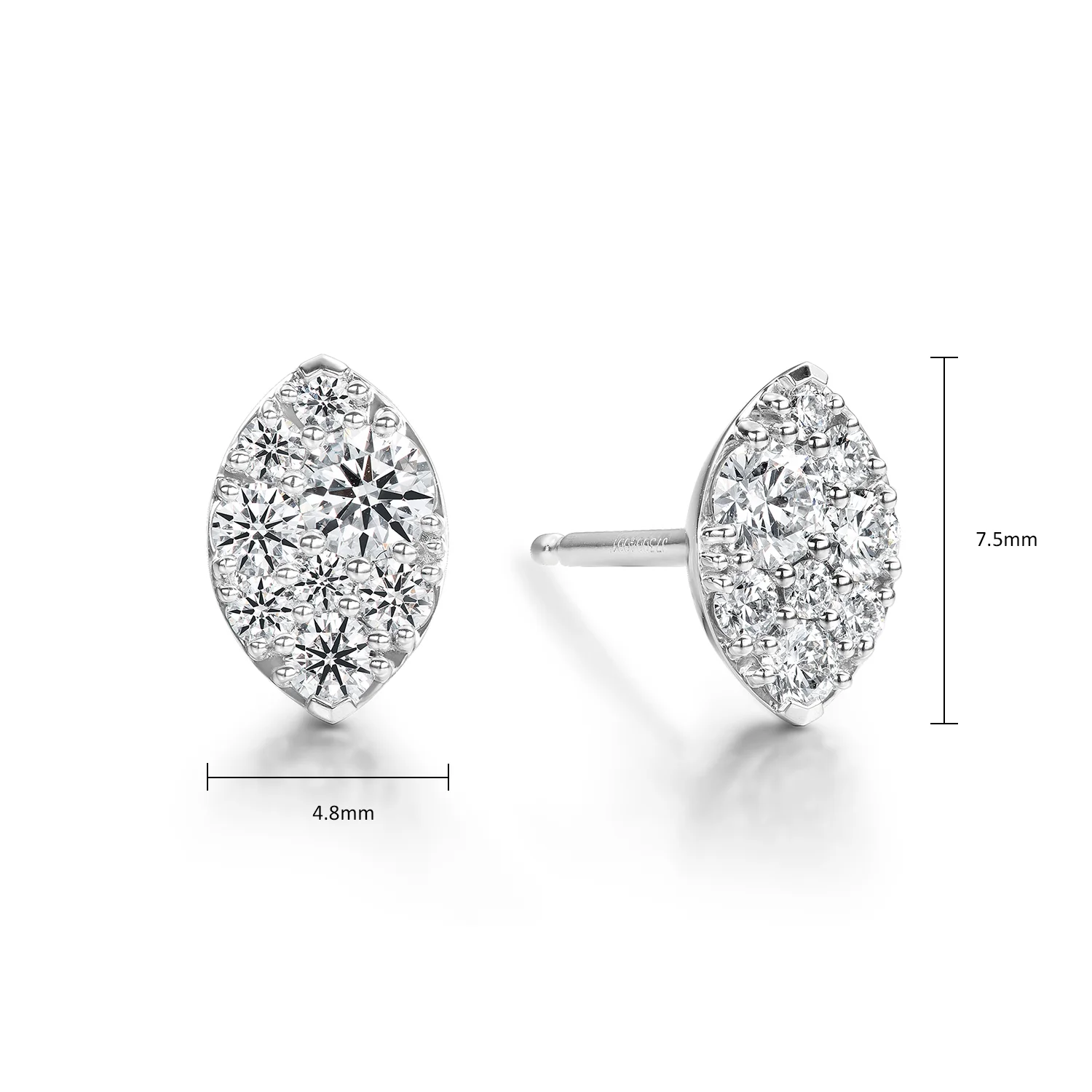 Hearts On Fire 18K Tessa Navette Diamond Stud Earrings - 0.35ctw - Image 3