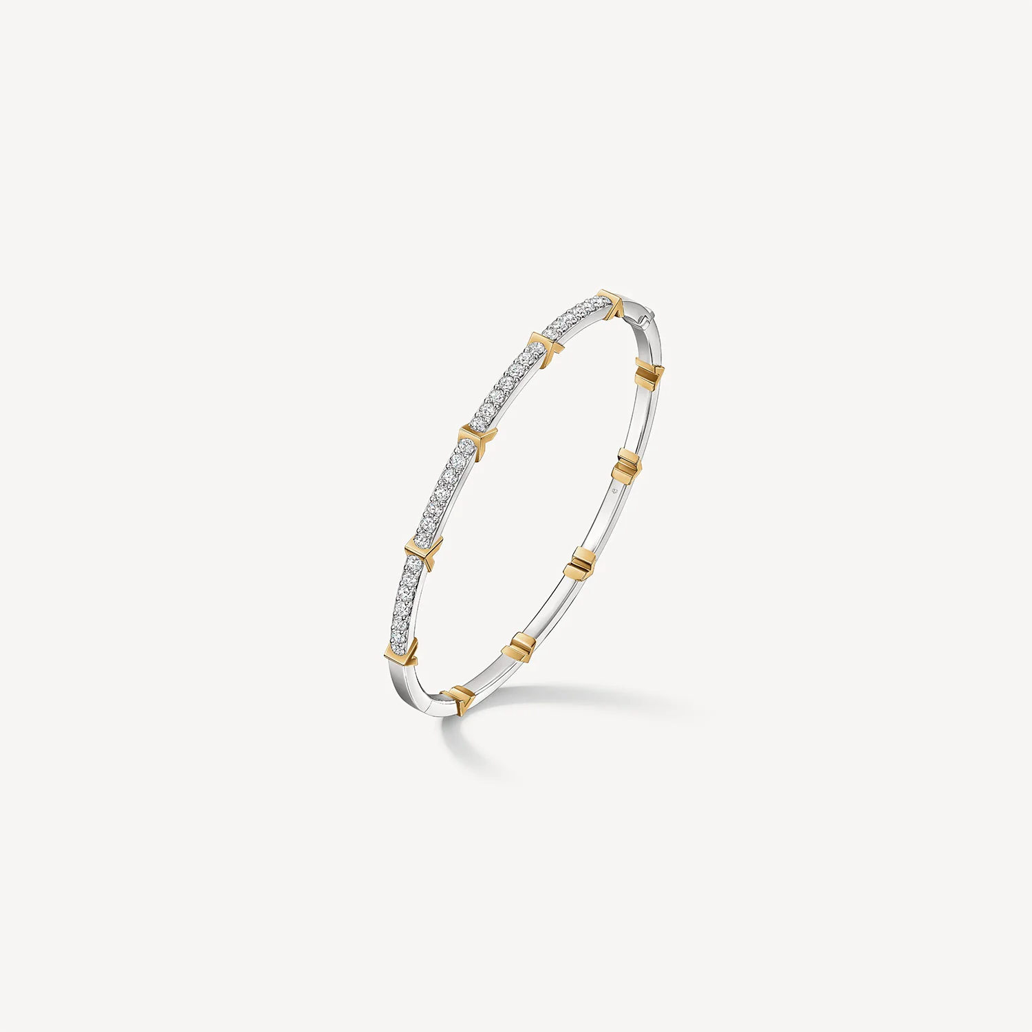 Hearts On Fire 18K Two-Tone Copley Half Pave Diamond Bangle - 0.85ctw - Image 2