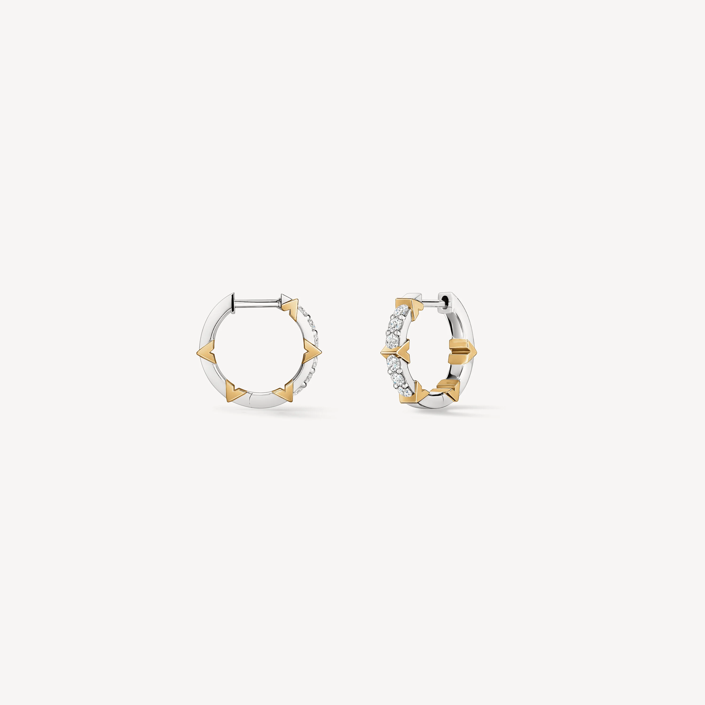 Hearts On Fire 18K Two-Tone Copley Pavé Diamond Hoop Earrings - Small - Image 2