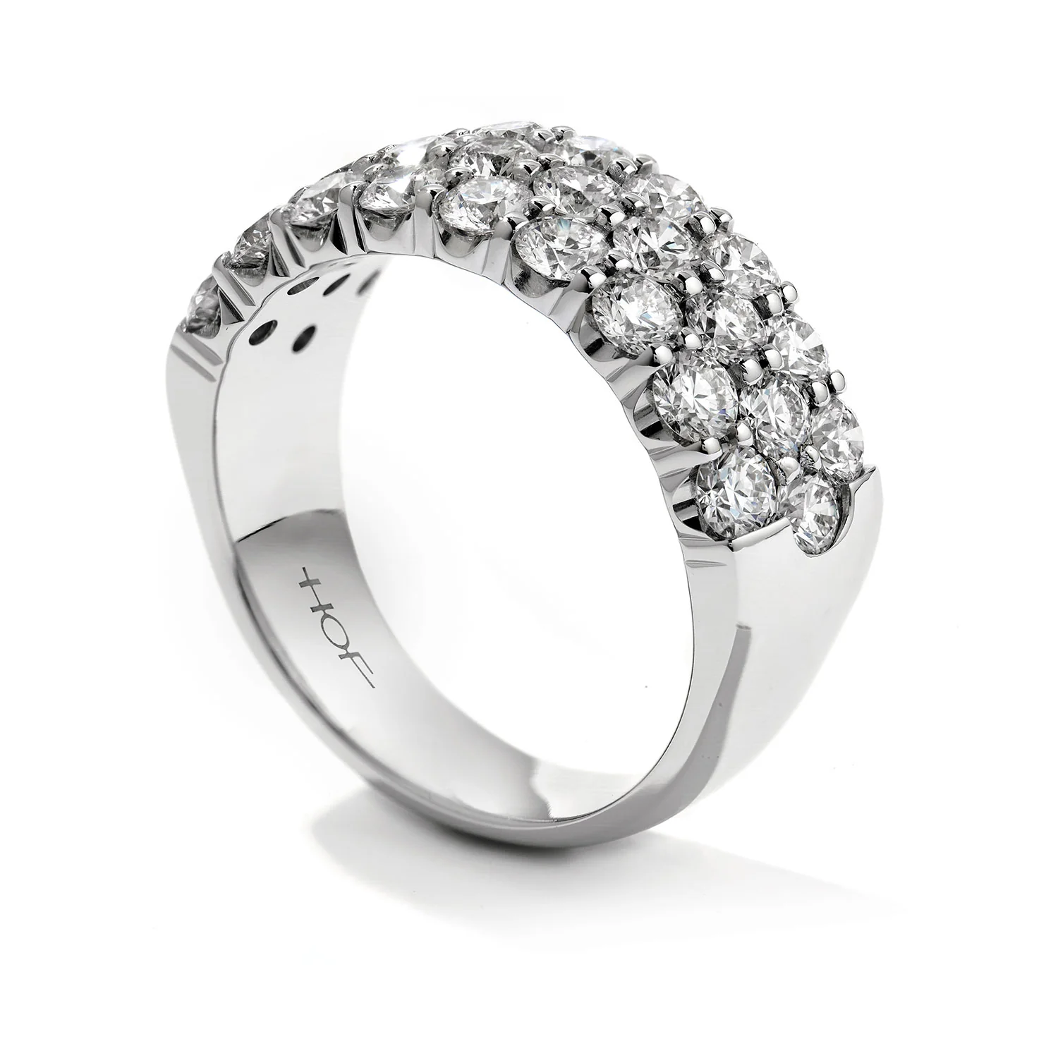 Hearts On Fire 18K Truly Triple Row Diamond Ring - Image 2