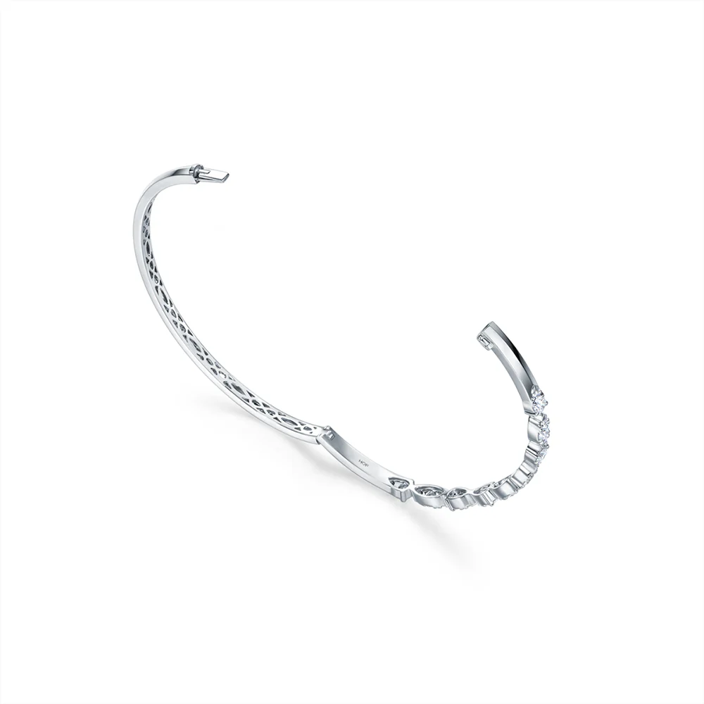 Hearts On Fire 18K Aerial Dewdrop Diamond Bangle - Medium - Image 3