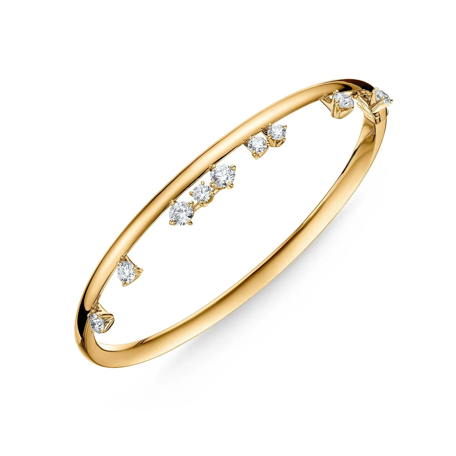 Hearts On Fire 18K Barre Floating Diamond Bangle - Image 2