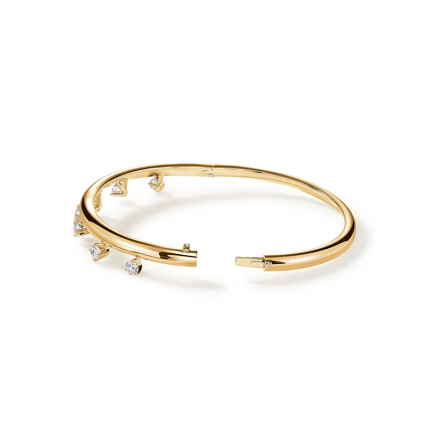 Hearts On Fire 18K Barre Floating Diamond Bangle - Image 3