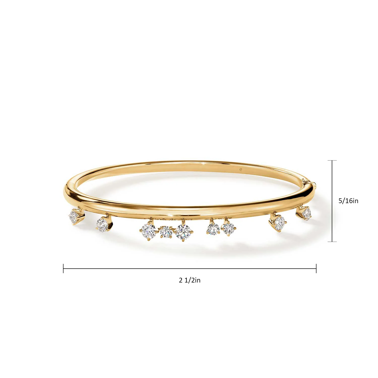 Hearts On Fire 18K Barre Floating Diamond Bangle - Image 6