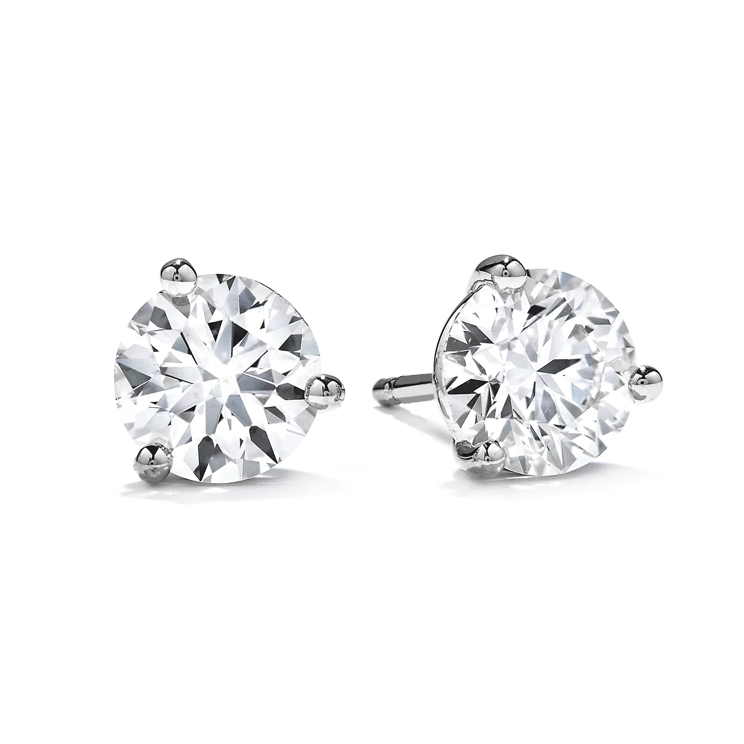 Hearts On Fire 18K 3 Prong Diamond Stud Earrings - 0.25ctw