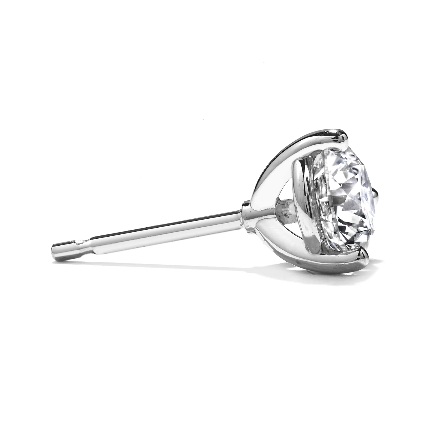 Hearts On Fire 18K 3 Prong Diamond Stud Earrings - 0.25ctw - Image 2