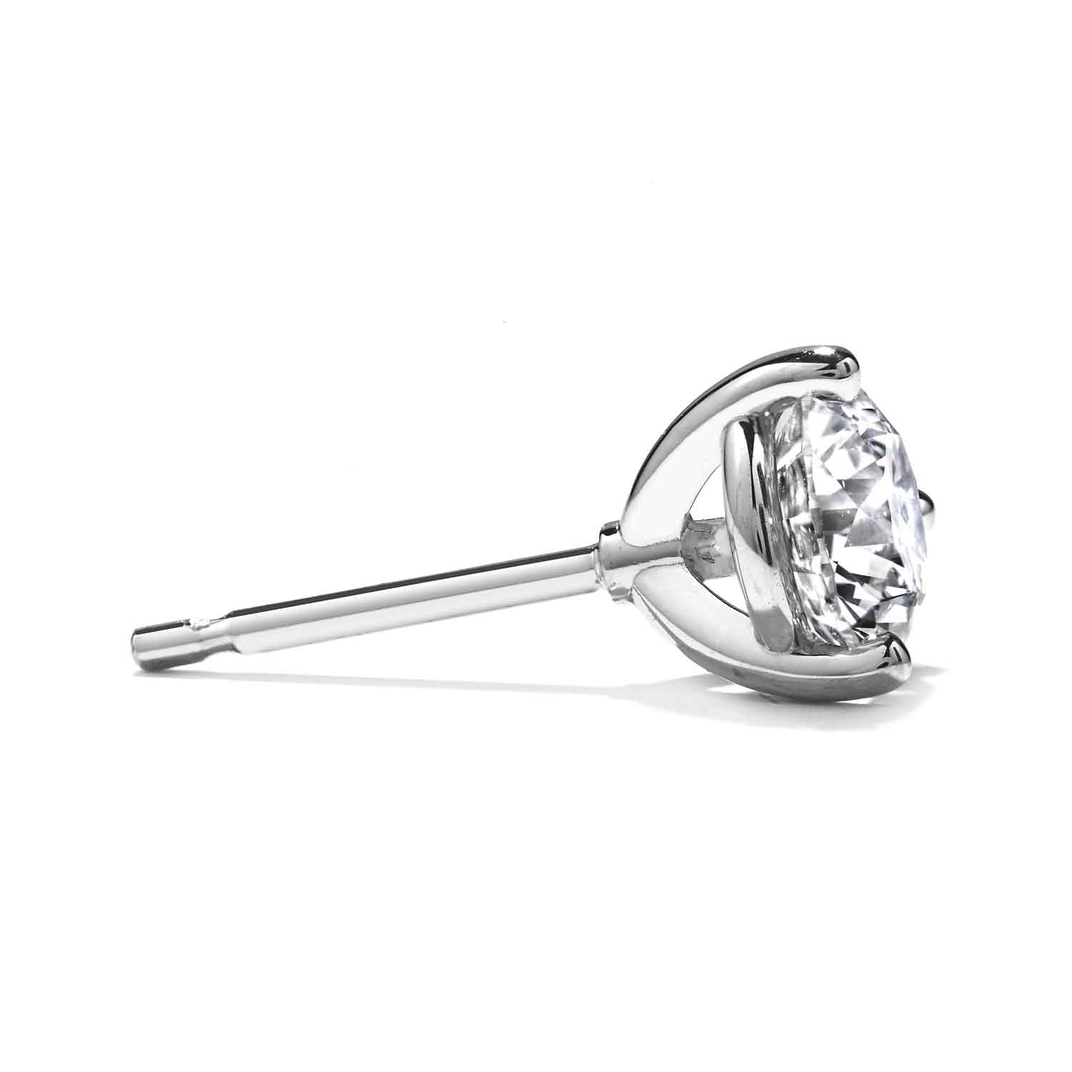 Hearts On Fire 18K 3 Prong Diamond Stud Earrings - 2.00ctw - Image 2