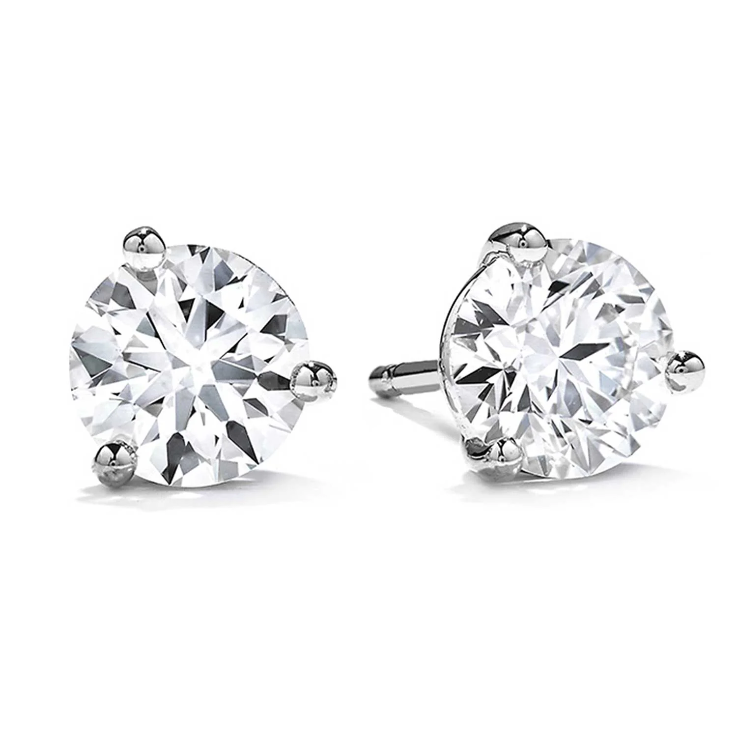 Hearts On Fire 18K 3-Prong Diamond Stud Earrings - 1.46ctw