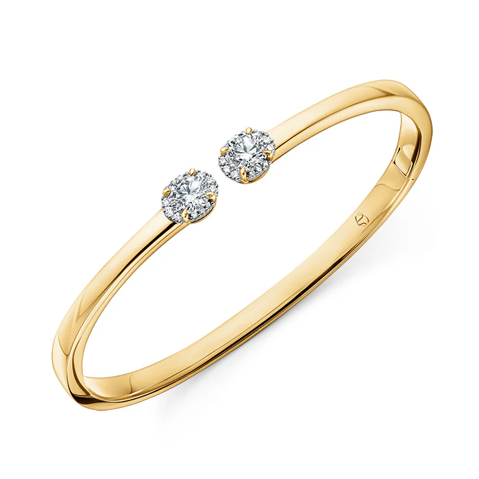 Hearts On Fire 18K & Platinum Ellipse Diamond Open Bangle - Image 2
