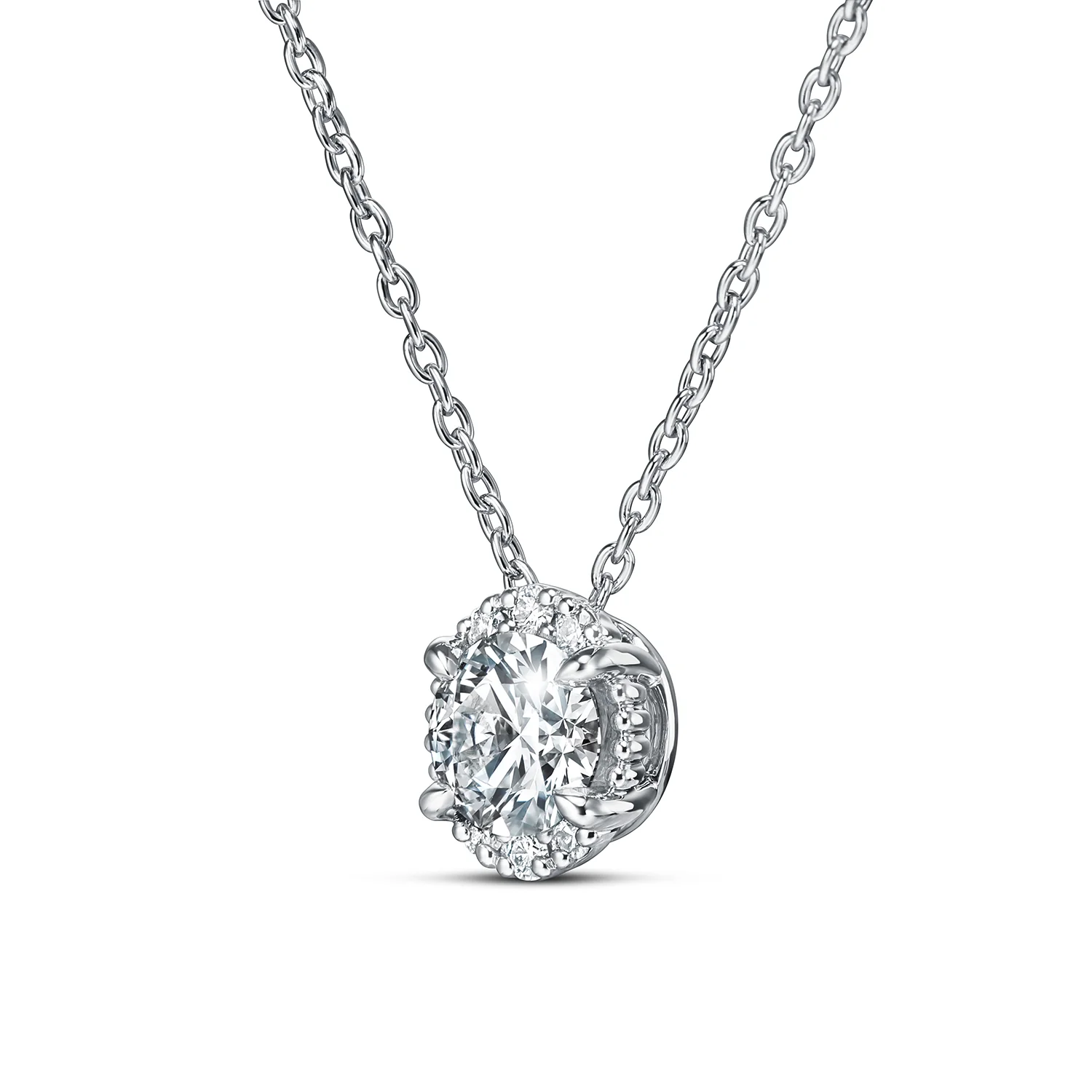 Hearts On Fire 18K Ellipse Diamond Pendant - 0.38ctw - Image 2