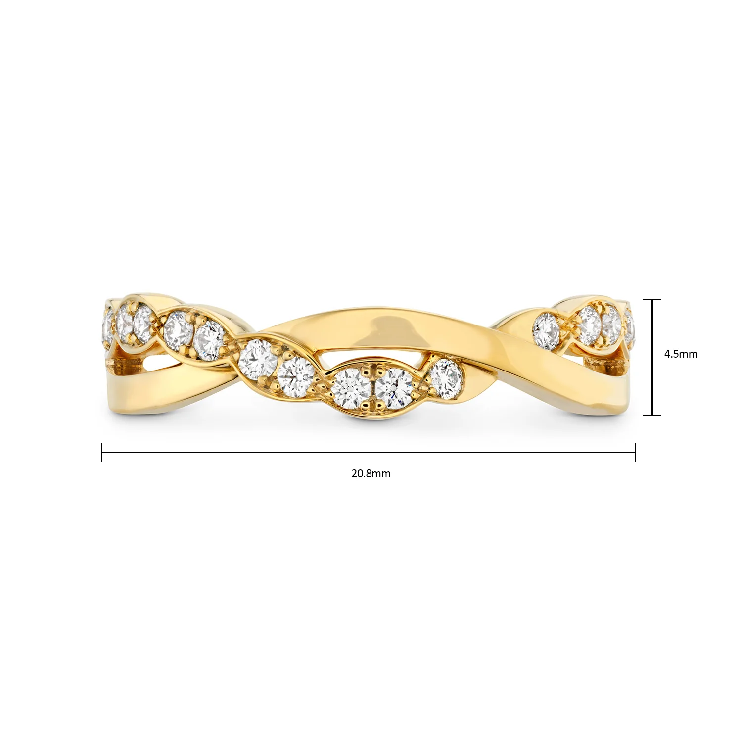Hearts On Fire 18K Lorelei Floral Twist Diamond Band - Image 5