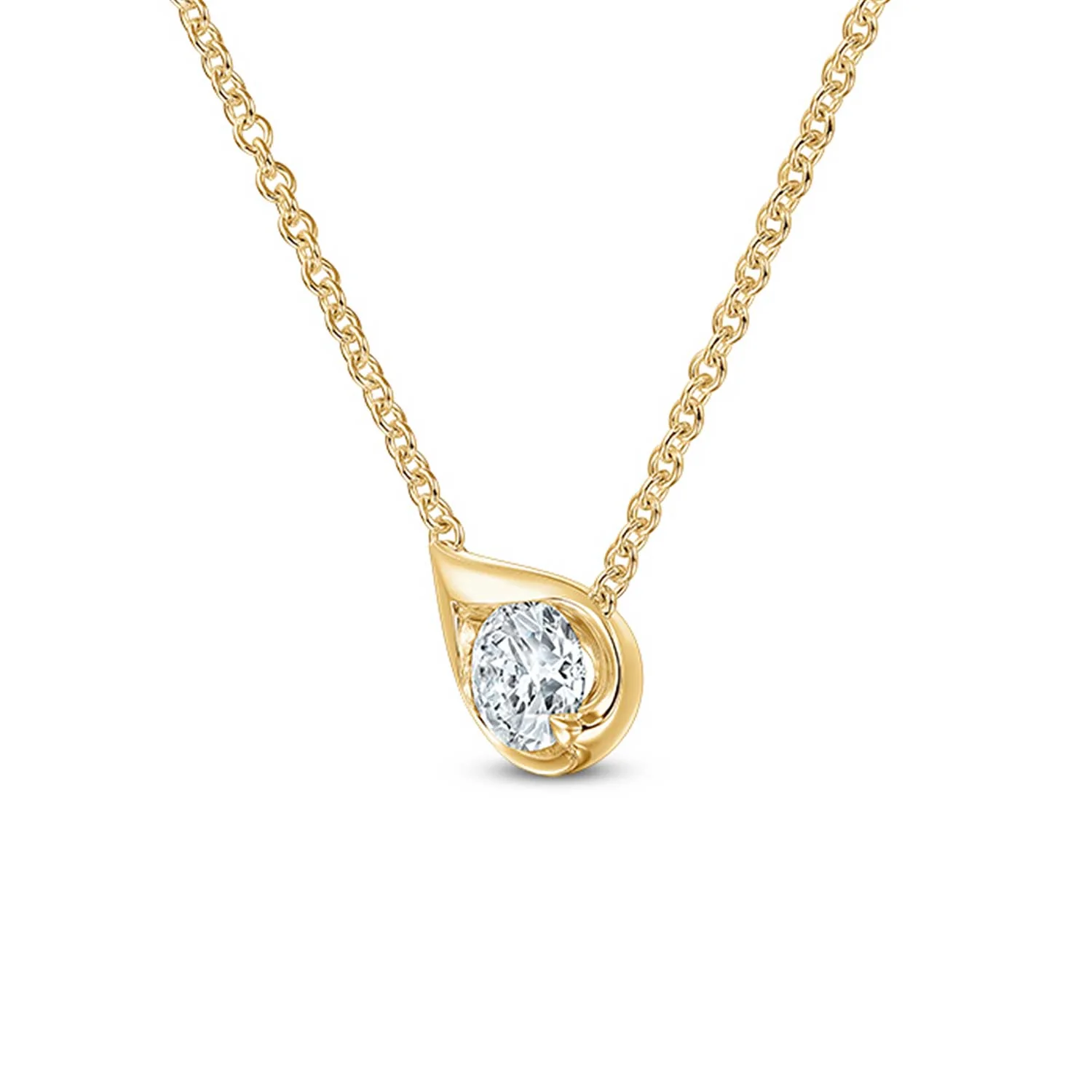 Hearts On Fire 18K LU Diamond Droplet Pendant - 0.53ctw - Image 2