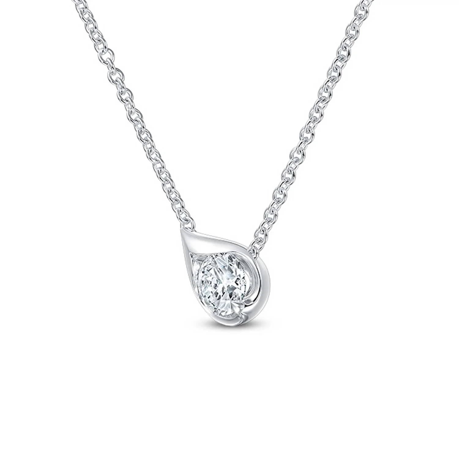 Hearts On Fire 18K LU Diamond Droplet Pendant - 0.50ctw - Image 2