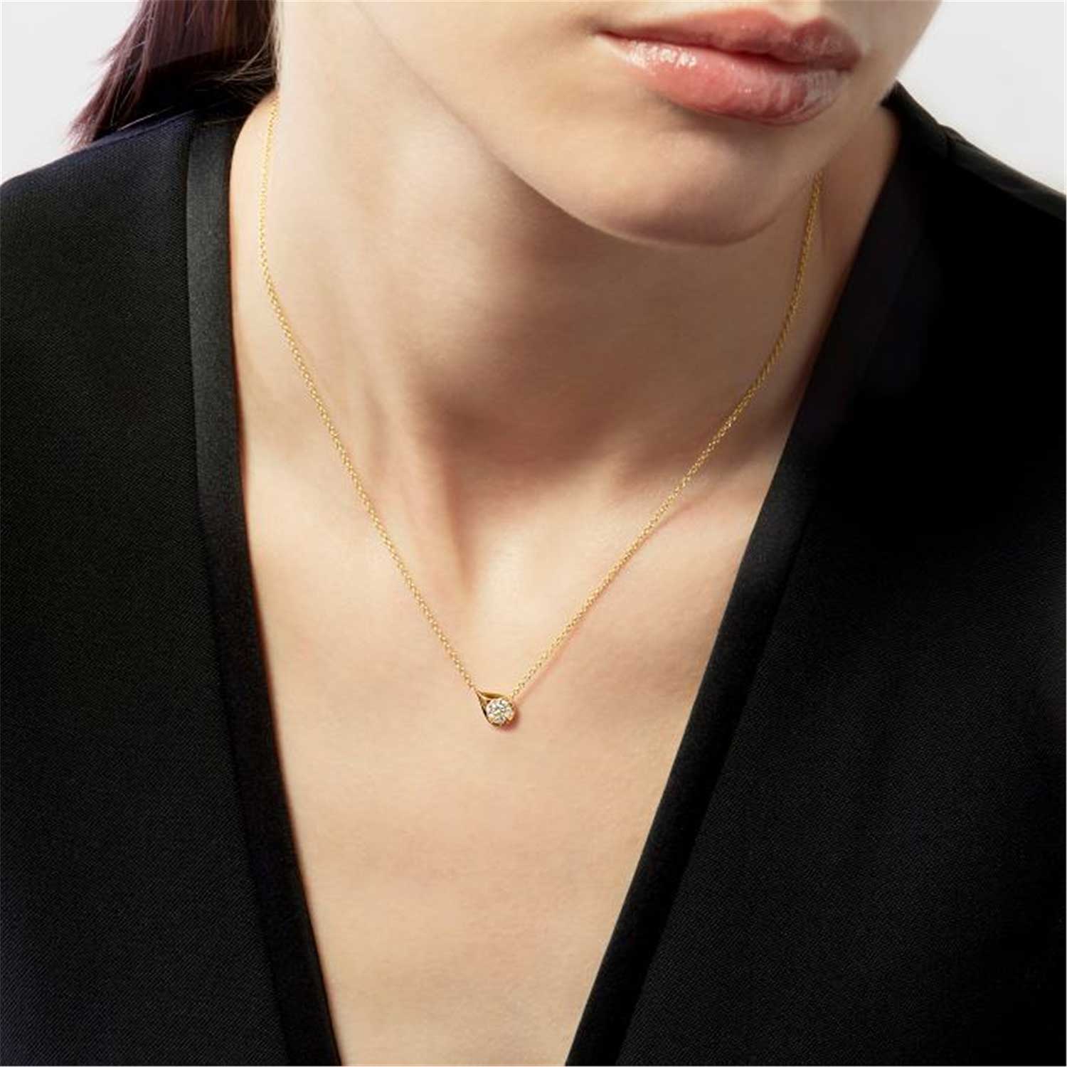 Hearts On Fire 18K LU Diamond Droplet Pendant - 0.34ctw - Image 5