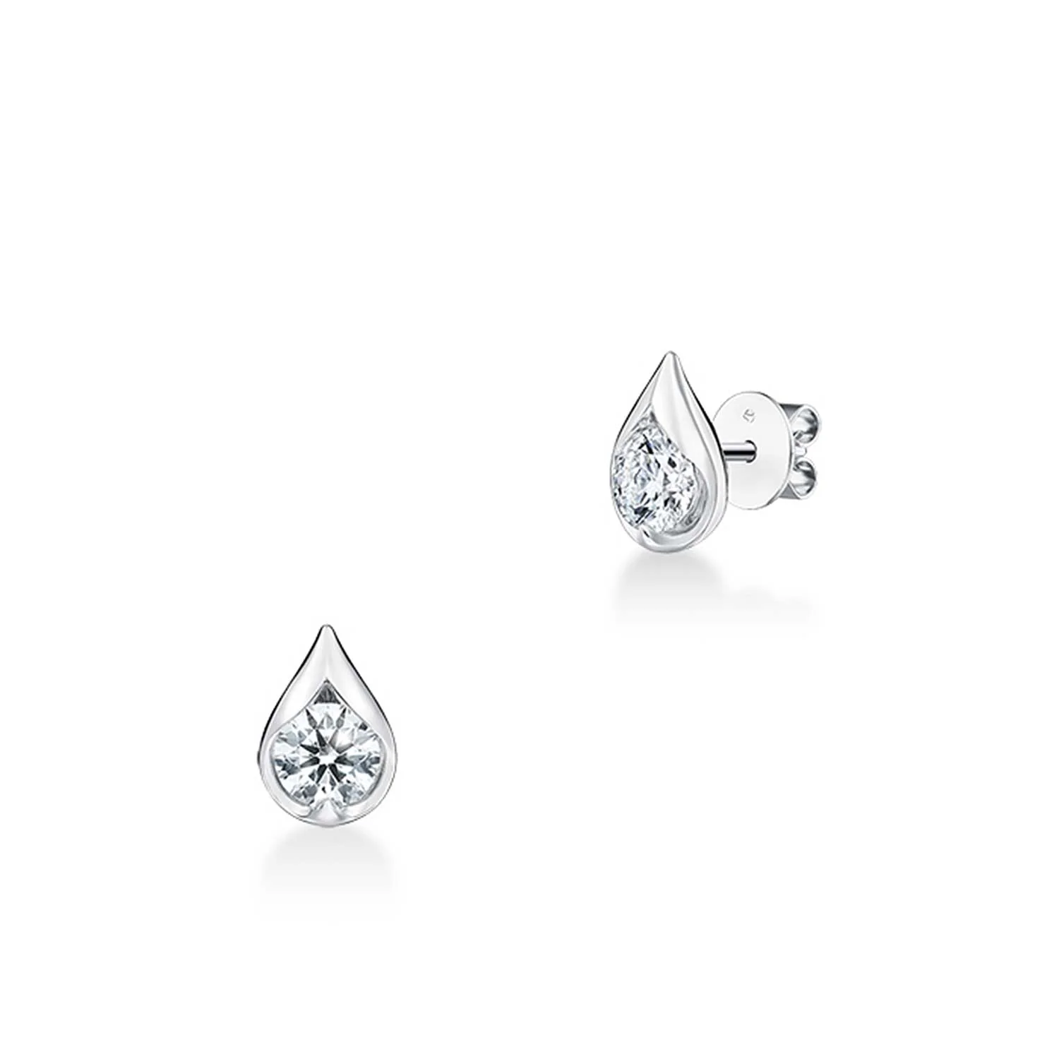 Hearts On Fire 18K LU Diamond Droplet Stud Earrings - 0.65ctw