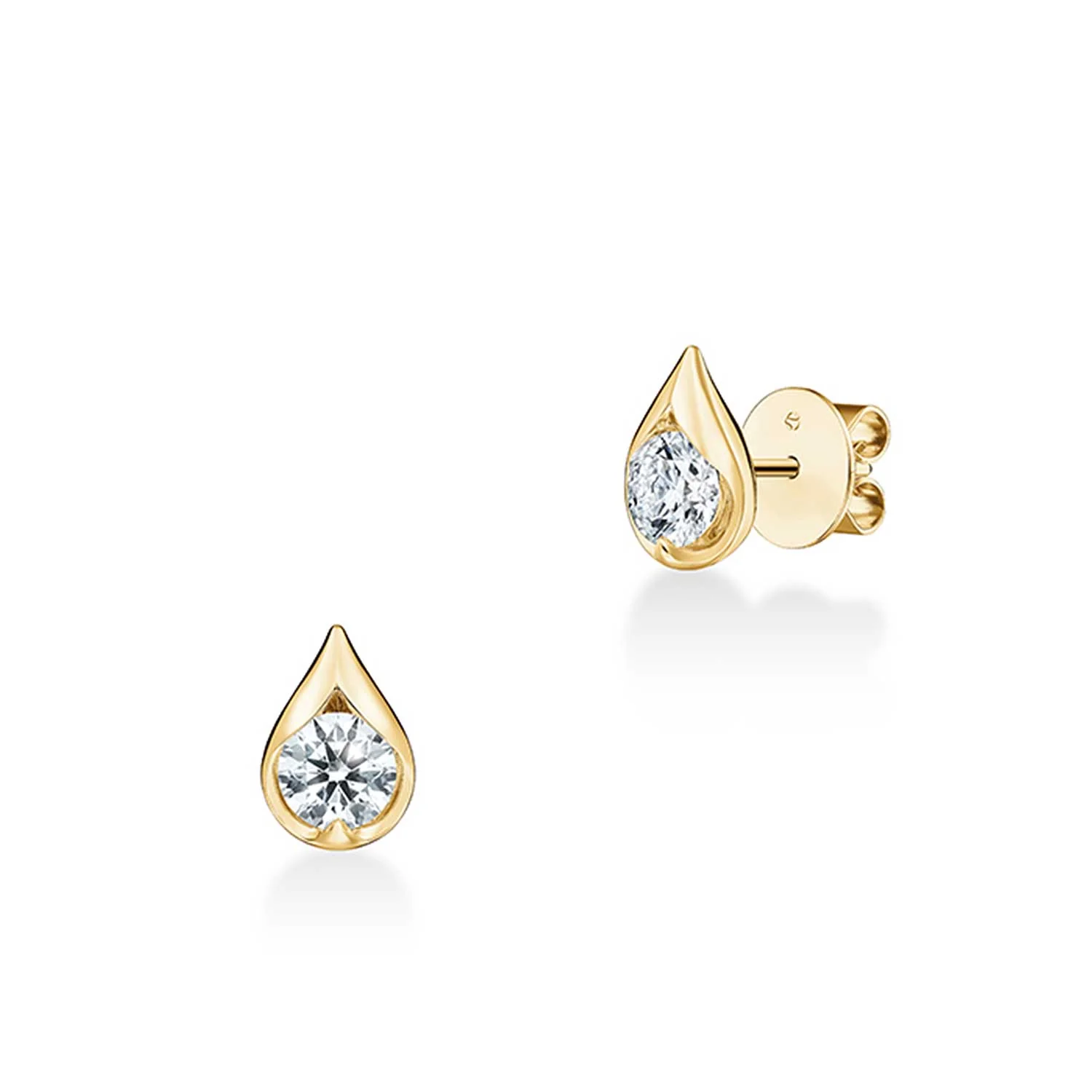 Hearts On Fire 18K LU Diamond Droplet Stud Earrings - 1.09ctw