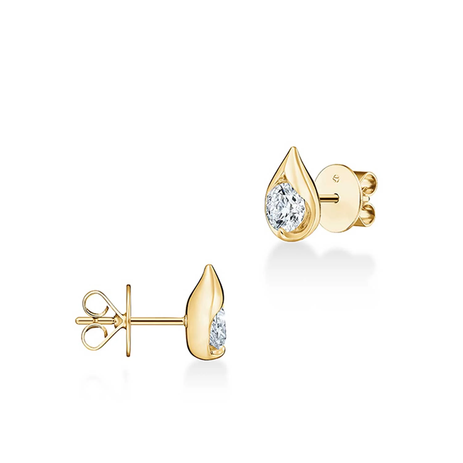 Hearts On Fire 18K LU Diamond Droplet Stud Earrings - 1.09ctw - Image 2