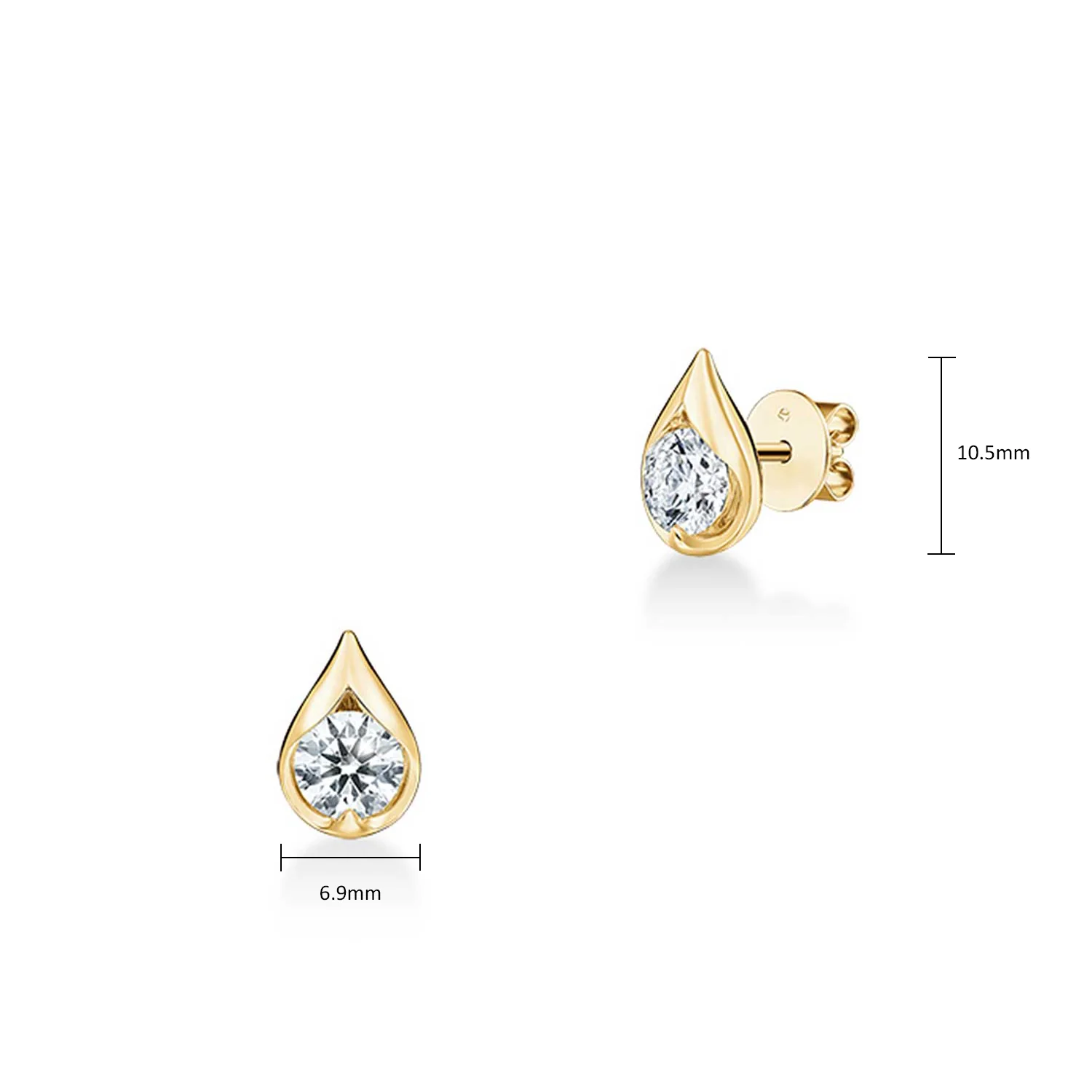 Hearts On Fire 18K LU Diamond Droplet Stud Earrings - 1.09ctw - Image 5
