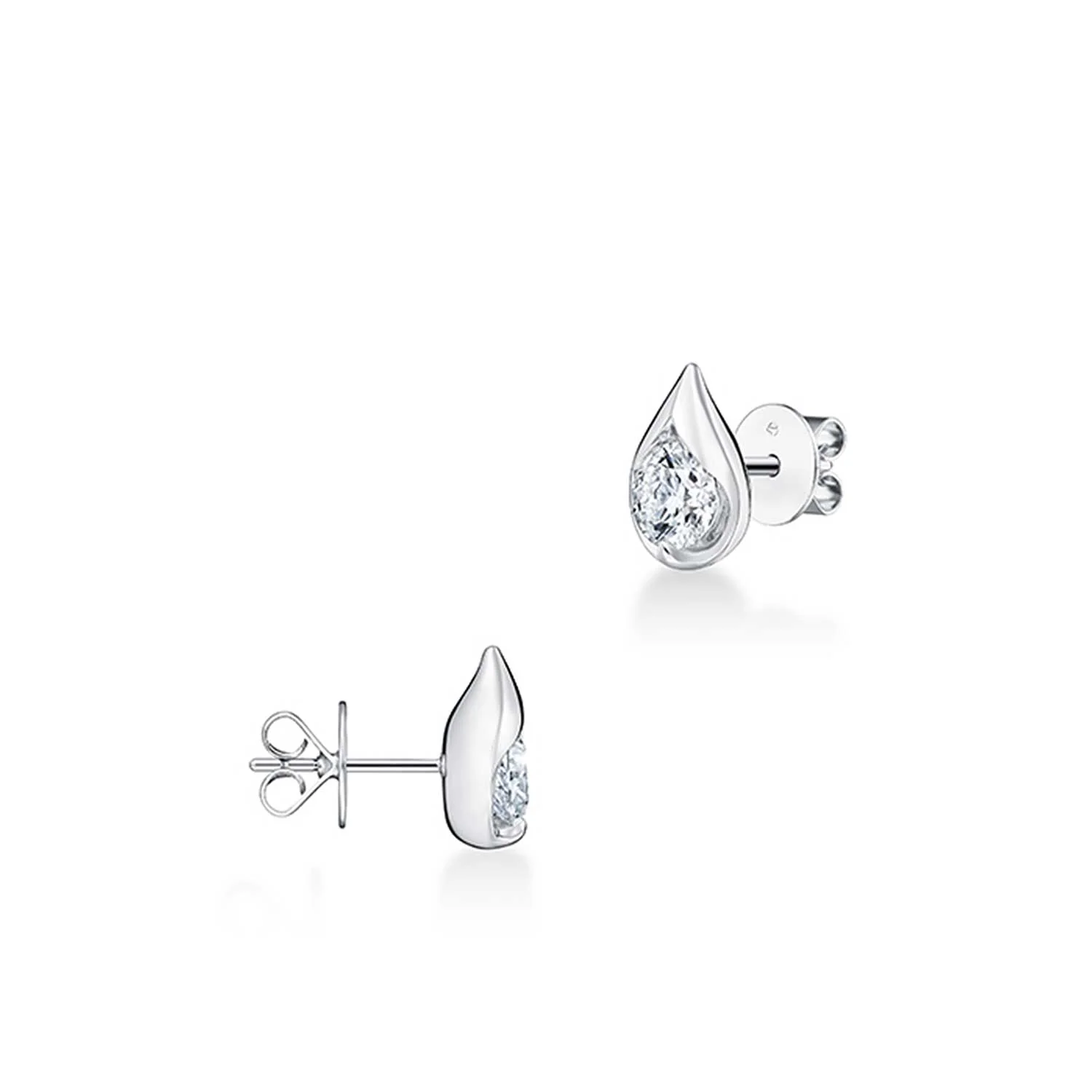 Hearts On Fire 18K LU Diamond Droplet Stud Earrings - 0.65ctw - Image 2