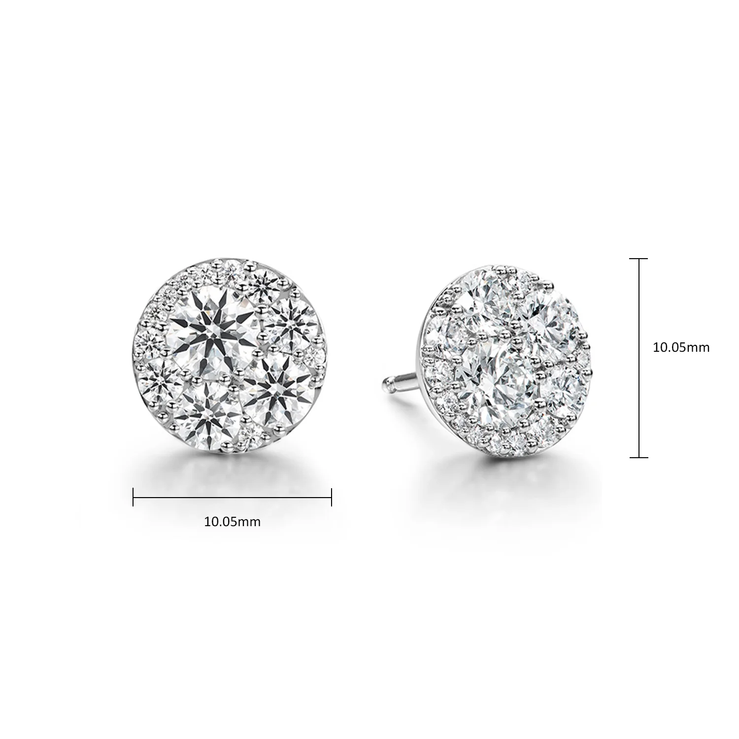 Hearts On Fire 18K Tessa Circle Diamond Stud Earrings - 2.01ctw - Image 3