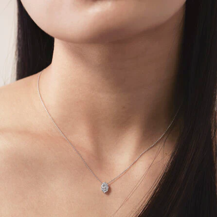 Hearts On Fire 18K Tessa Navette Diamond Pendant - 0.26ctw - Image 3