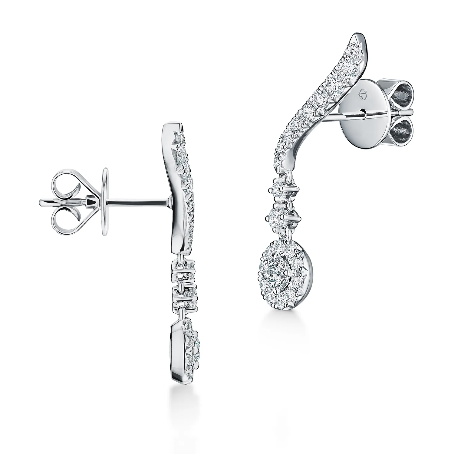 Hearts On Fire 18K VELA Diamond Drop Earrings - Image 2
