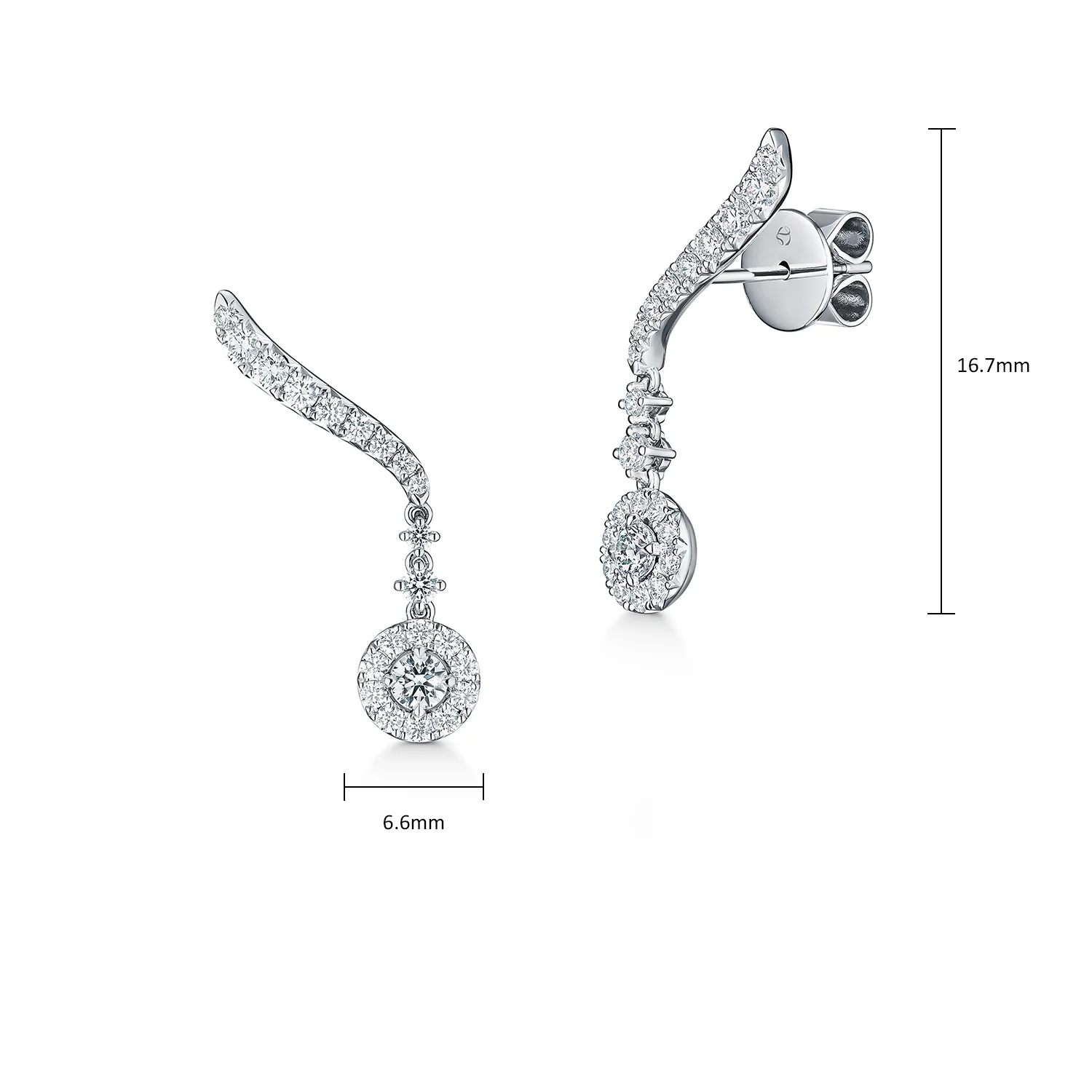 Hearts On Fire 18K VELA Diamond Drop Earrings - Image 5