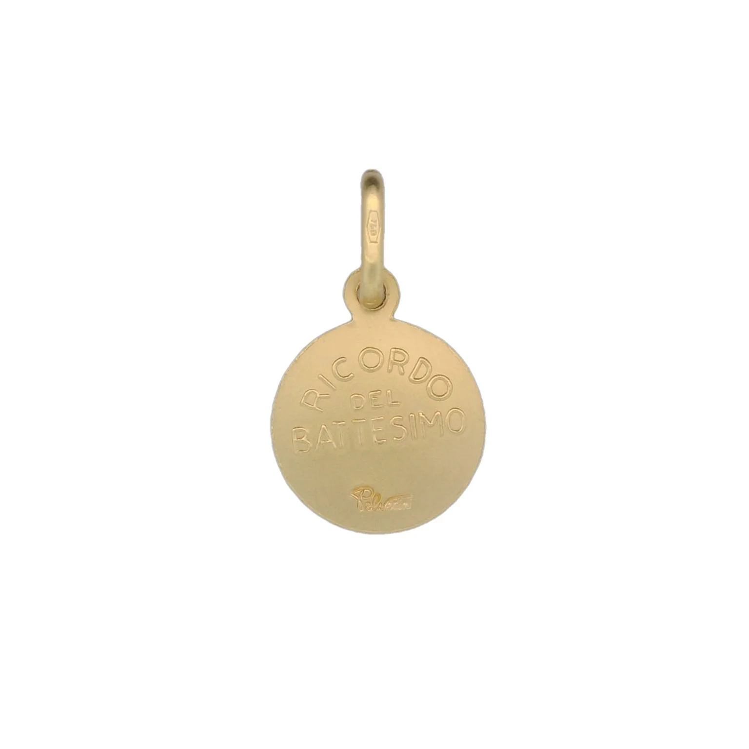 Italian 18K Coined Baptism Medal - 11MM - Image 2