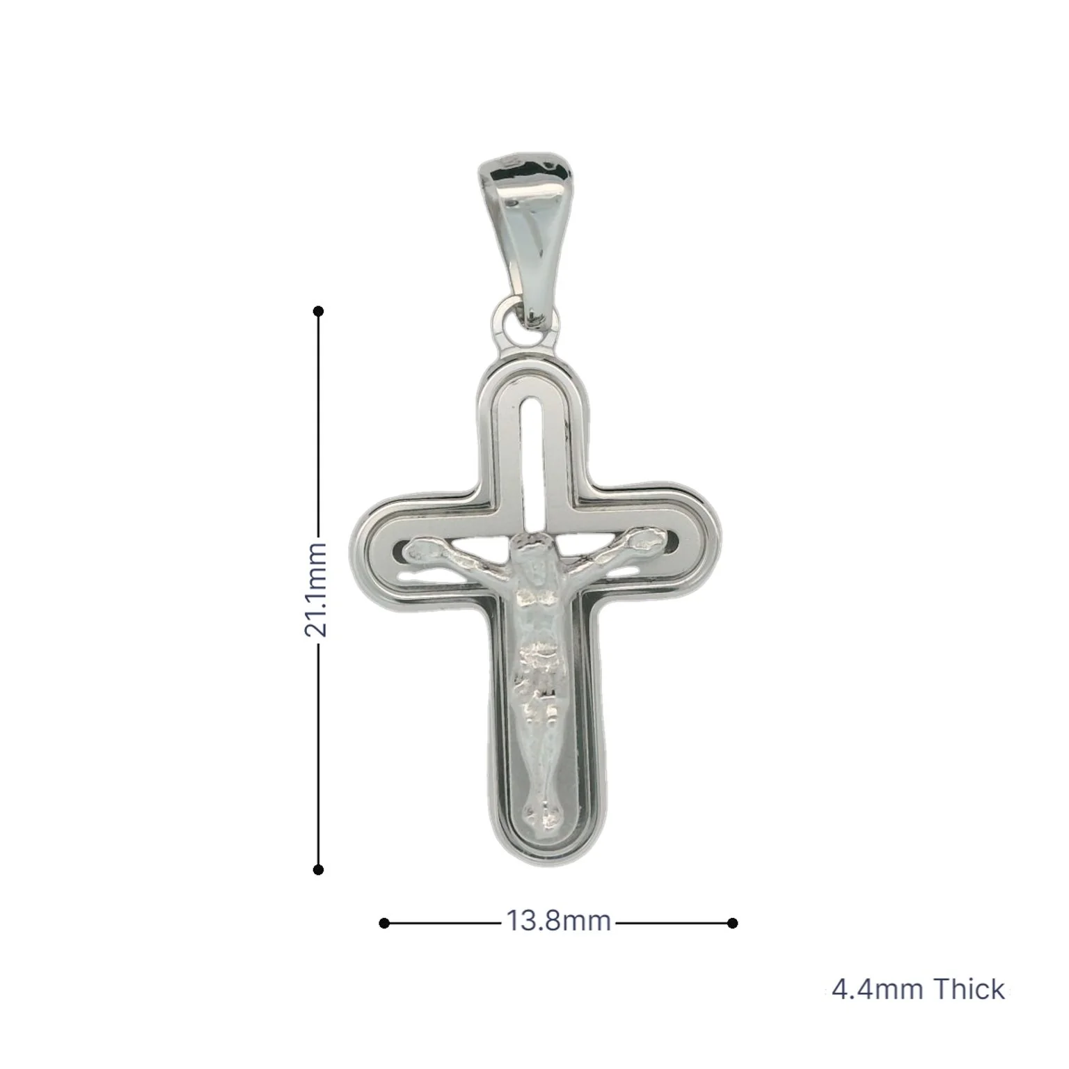 Italian 18K Modular Crucifix Pendant - Image 3
