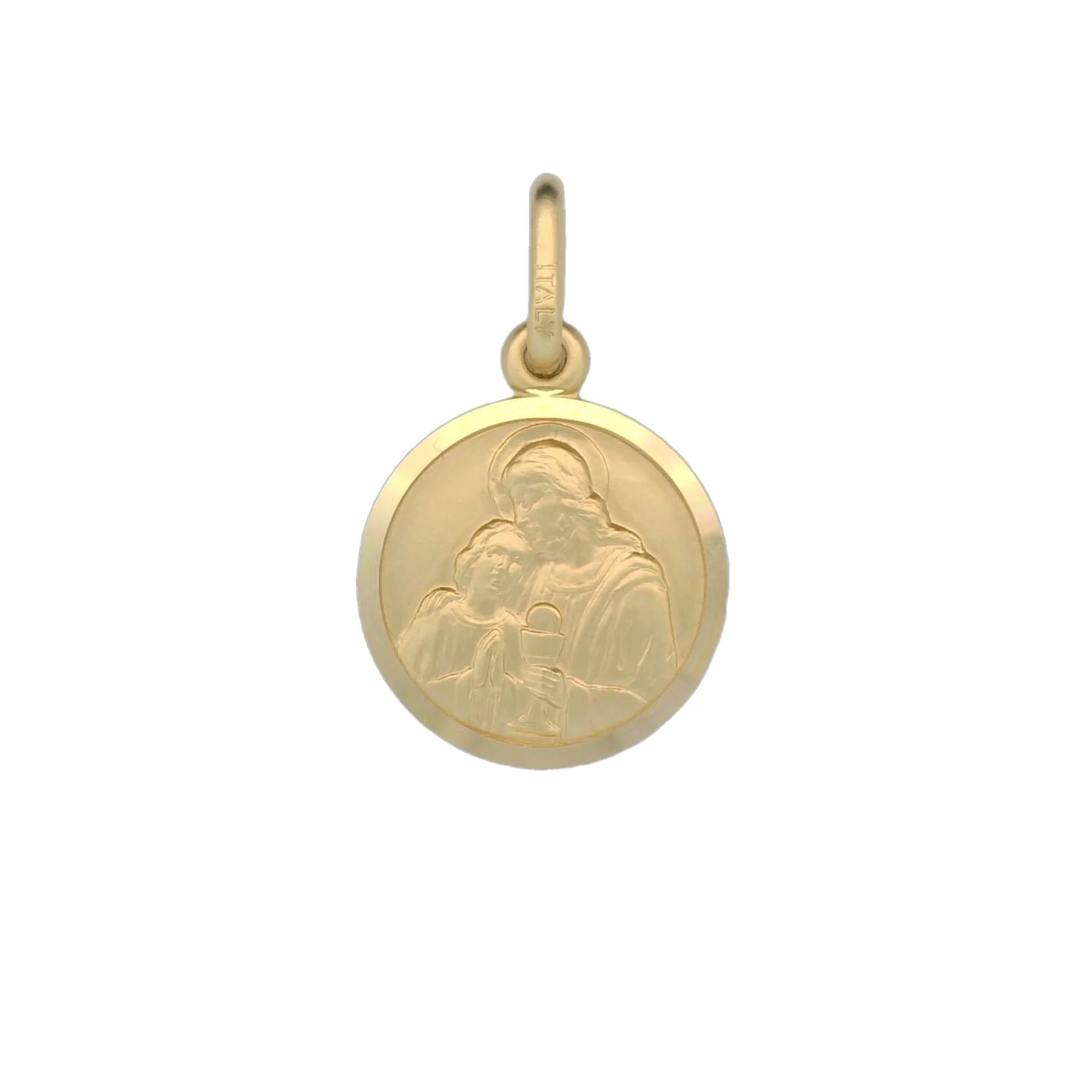 Italian 18K Coined Communion Medal - 13MM