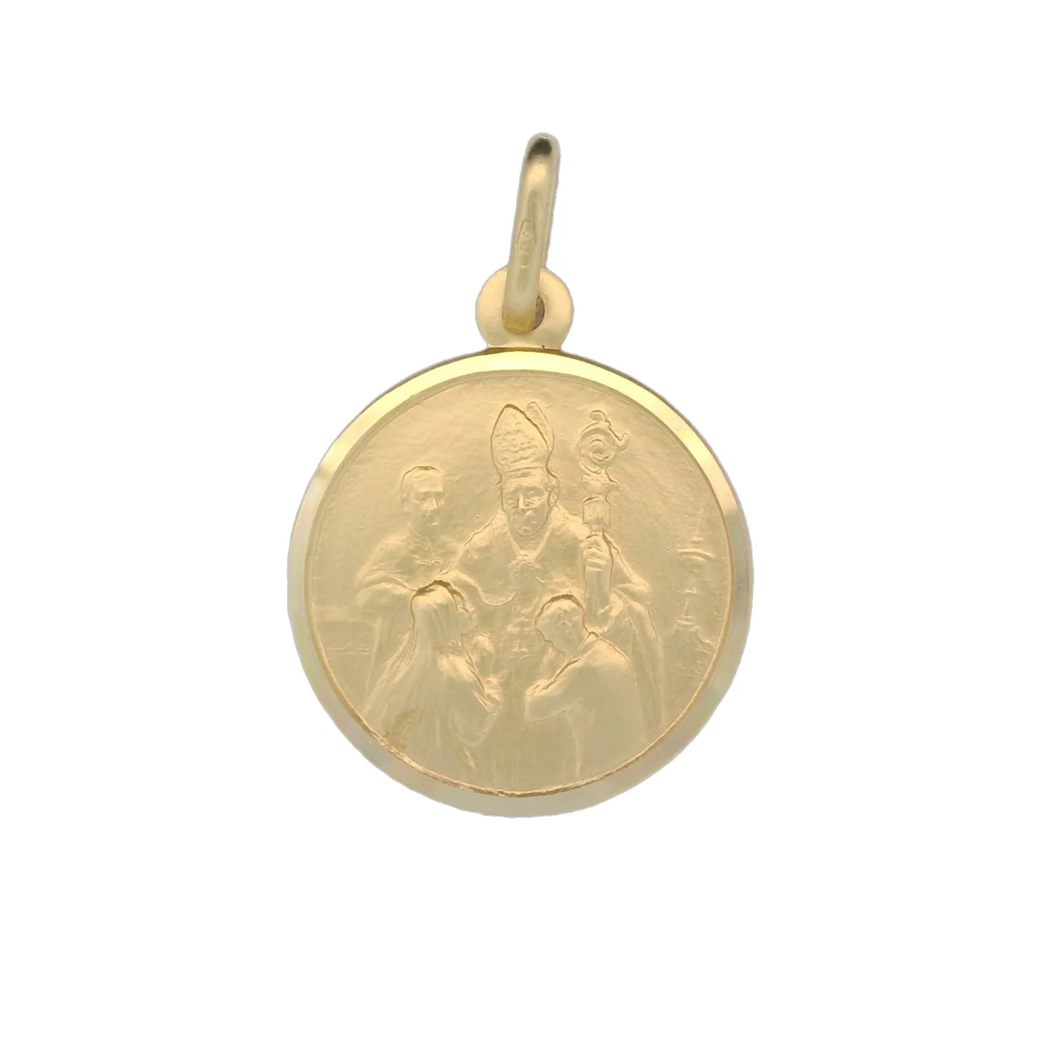Italian 18K Coined Confirmation Medal - 17MM