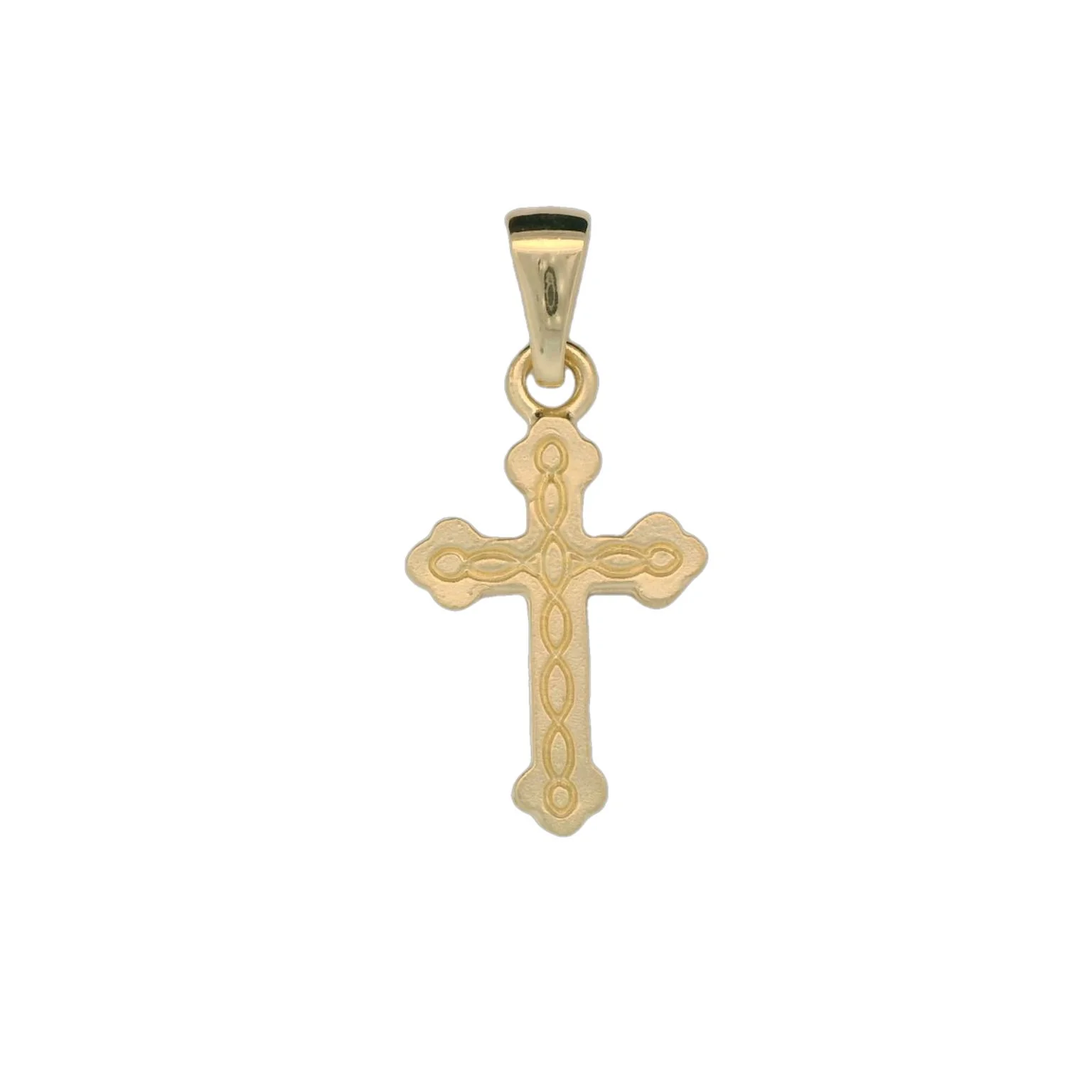 Italian 18K Cross Pendant - Small - Image 2