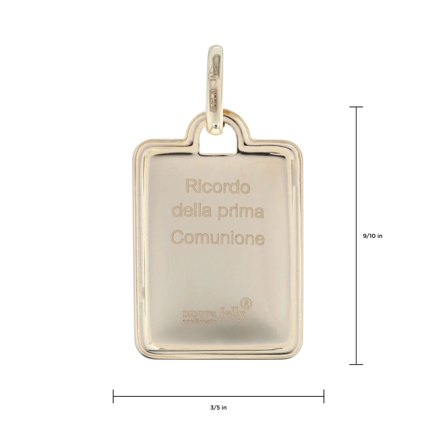 Italian 18K First Communion Pendant - Image 4