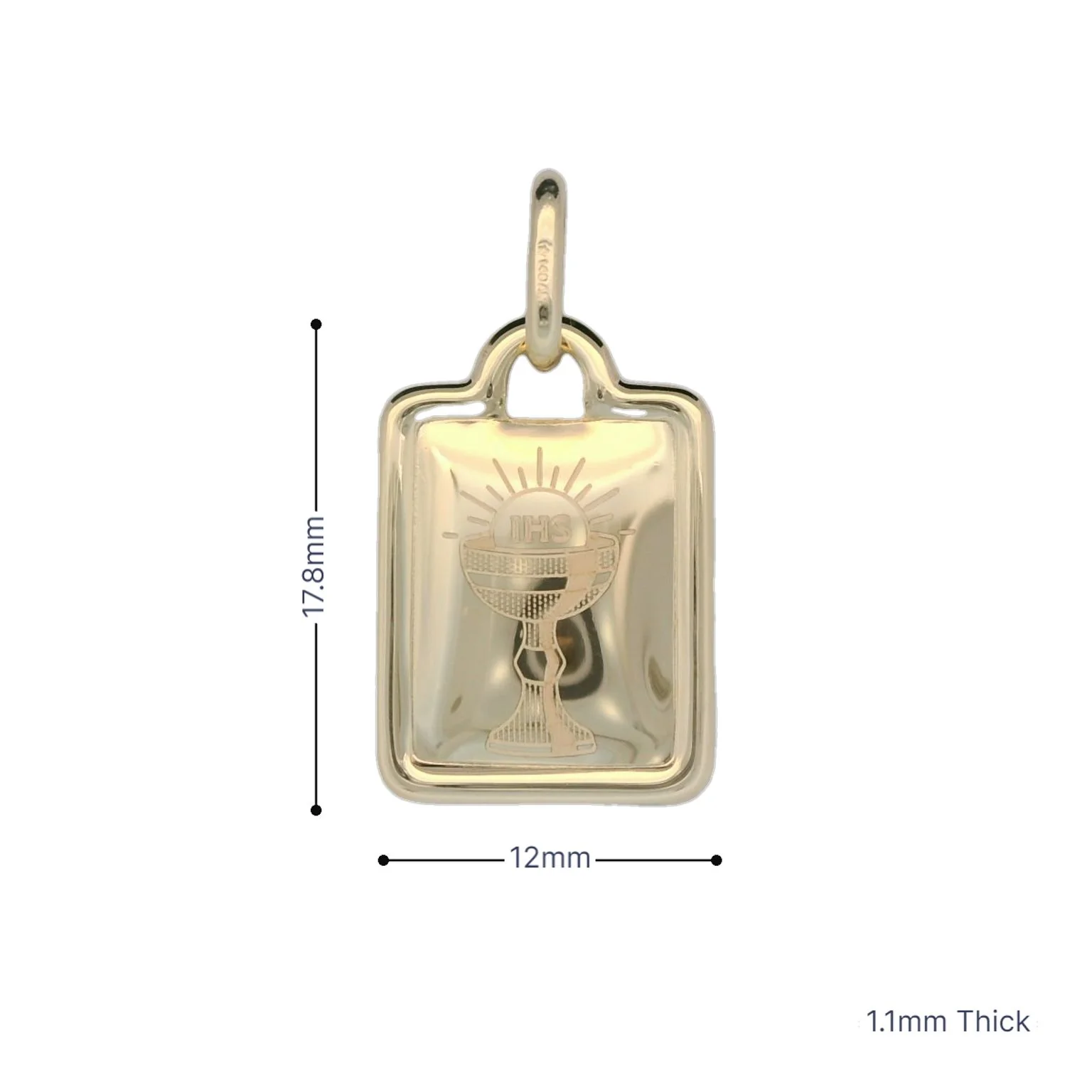 Italian 18K First Communion Pendant - Image 3