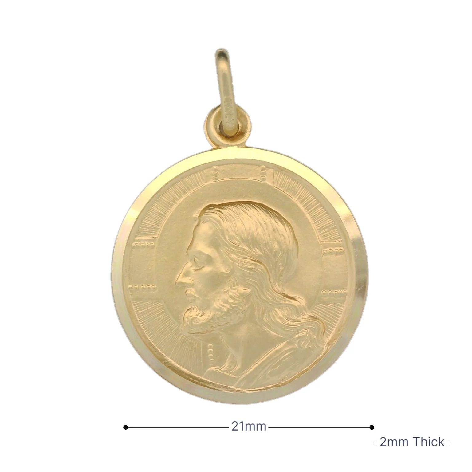 Italian 18K Coined Redeemer Medal -21MM - Image 3