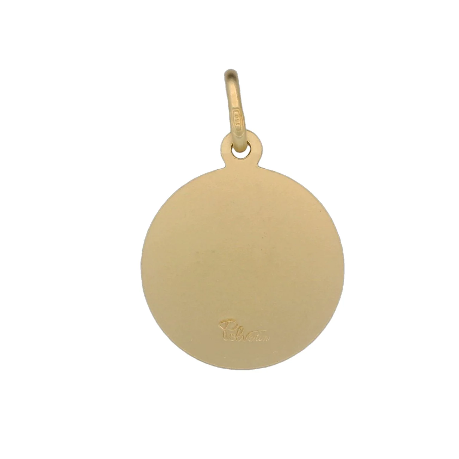 Italian 18K Coined Sacred Heart Medal - 17MM - Image 2