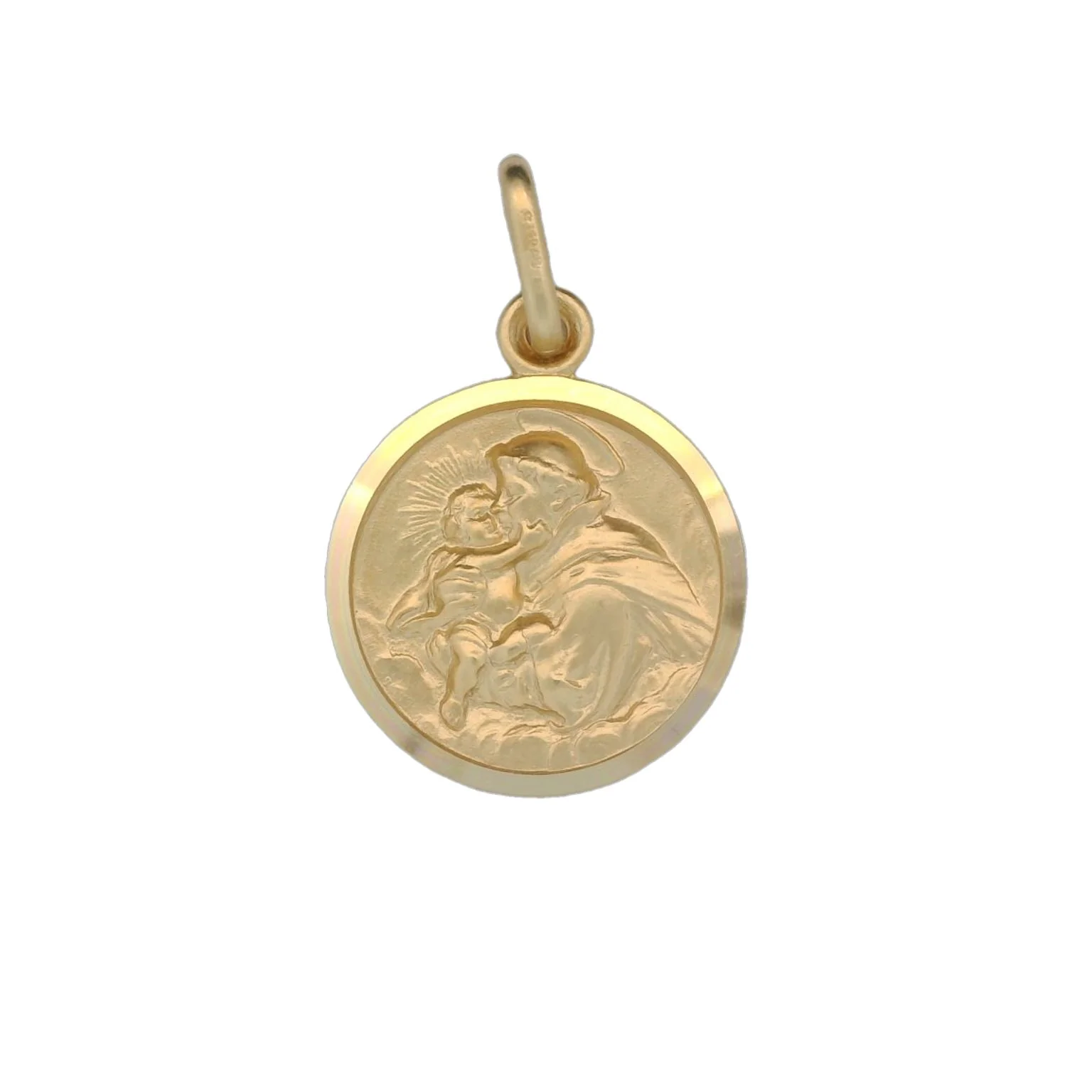 Italian 18K Coined St. Anthony Medal - 13MM