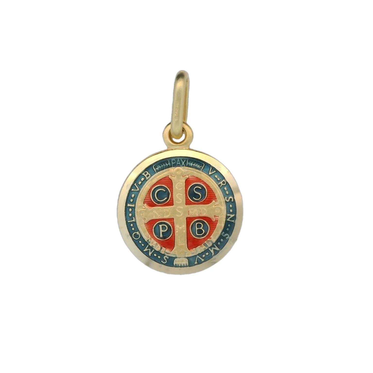 Italian 18K Coined St. Benedict Medal - 13MM - Image 2