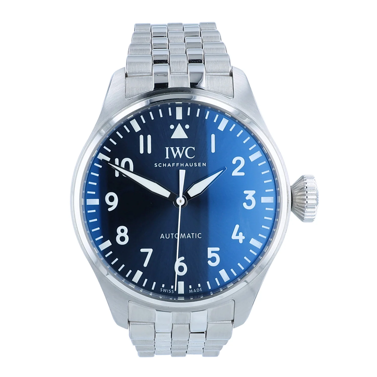 Pre-Owned IWC Big Pilot 43mm Stainless Steel Luxury Engineering Bracelet, In-House power, 100m Water Resistance.