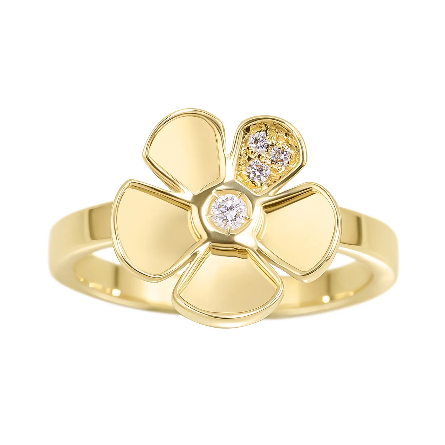 L. Klein 18K Yellow Gold Alessia Small Diamond Ring