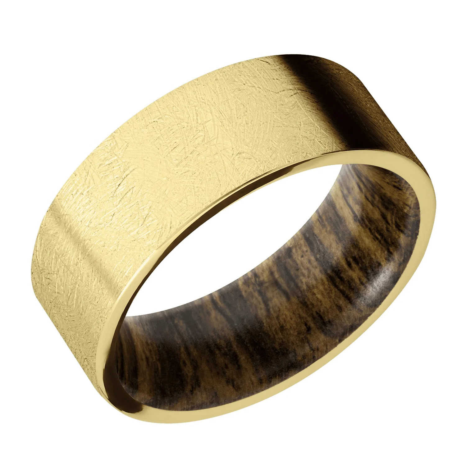 Lashbrook 14K Gents Distressed Bocote Sleeve Ring