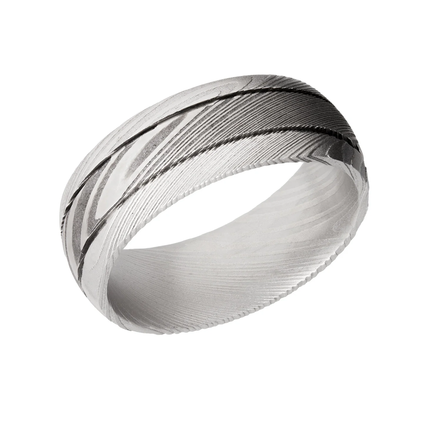 Lashbrook Mens Damascus Steel Ring