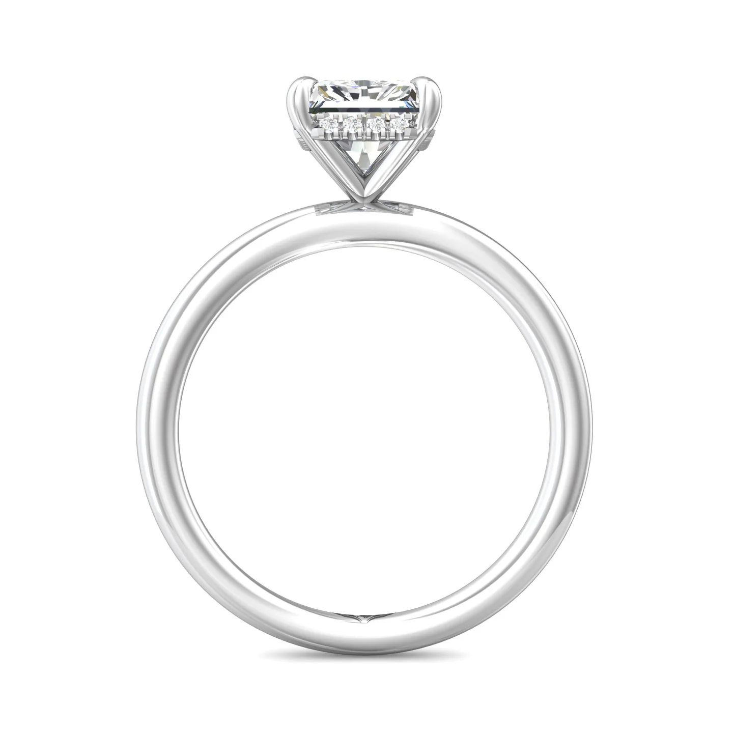 14K Diamond Solitaire Engagement Ring DERS28XSRADRQ-F-7.5X5.7RAD - Image 3