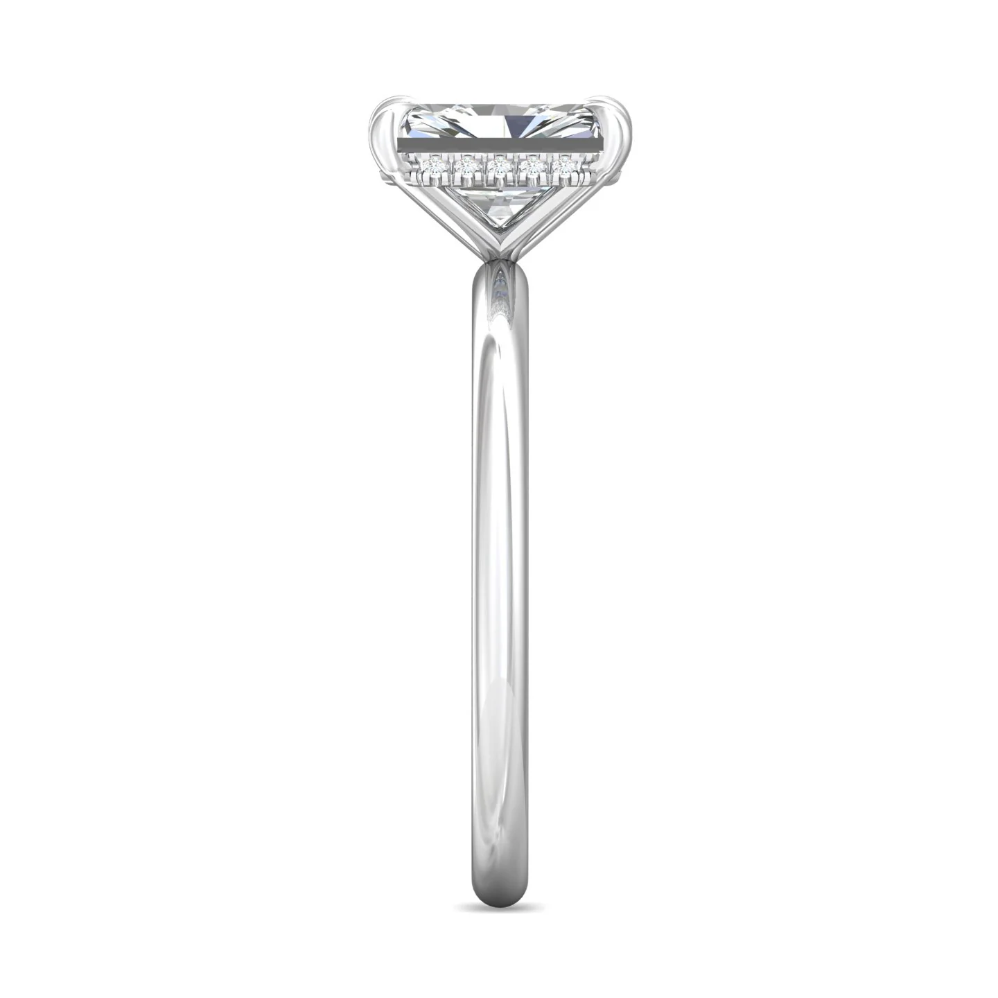 14K Diamond Solitaire Engagement Ring DERS28XSRADRQ-F-7.5X5.7RAD - Image 4