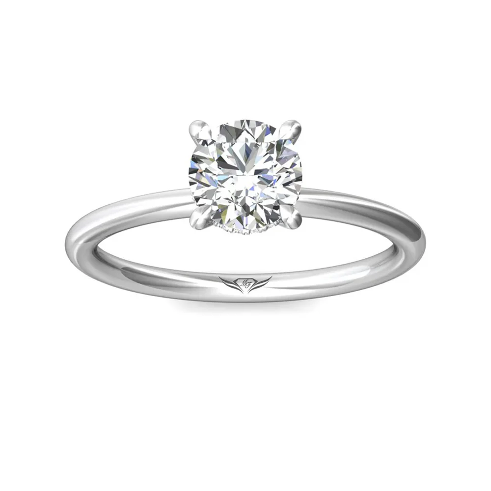 14K Hidden Halo Diamond Engagement Ring - Final Sale - Image 5