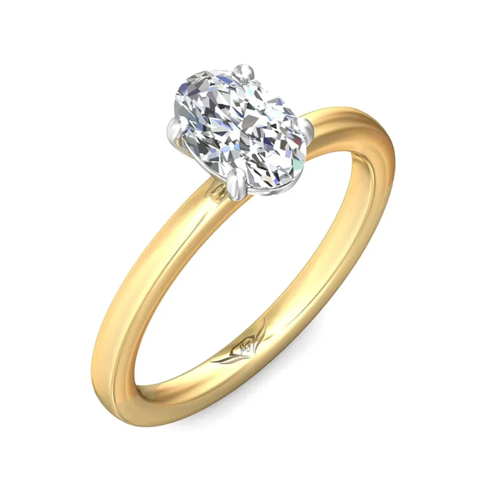 14K Oval Solitaire Engagement Ring - Image 2